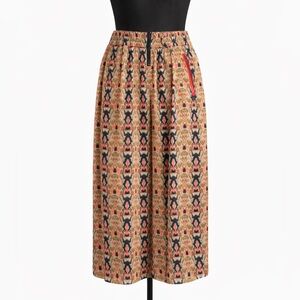 Maison Scotch Bold Print maxi Skirt with pockets and drawstring